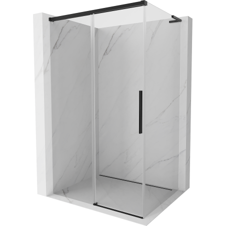 Mexen Rox L sliding shower enclosure 110 x 70 cm, transparent, black - 8C2L-110-070-70-00