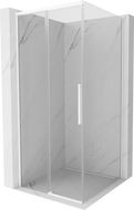 Mexen Rox sliding shower enclosure 100 x 100 cm, transparent, white - 8C2-100-100-20-00