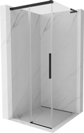 Mexen Rox L shower enclosure sliding 90 x 90 cm, transparent, black - 8C2L-090-090-70-00