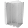 Mexen Rox sliding shower enclosure 155 x 100 cm, transparent, white - 8C2-155-100-20-00