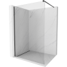 Mexen Kioto shower wall Walk-in 90 x 200 cm, transparent 8 mm, black - 800-090-101-70-00