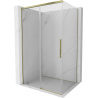 Mexen Rox sliding shower enclosure 90 x 75 cm, transparent, gold - 8C2-090-075-50-00