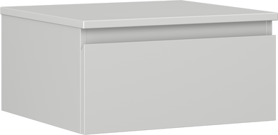 Mexen Orio bathroom cabinet under sink 50 cm with countertop, 1 drawer, gray matte - 91A10-05023-1-BFC62