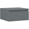 Mexen Orio bathroom cabinet under the sink 50 cm with countertop, 1 drawer, matt graphite - 91A10-05023-1-BFC66