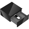 Mexen Orio bathroom cabinet under sink 50 cm with countertop, 1 drawer, black gloss - 91A10-05023-1-BFC70