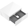 Mexen Orio bathroom cabinet under-sink 60 cm with countertop, 1 drawer, white gloss - 91A10-06023-1-BFC00