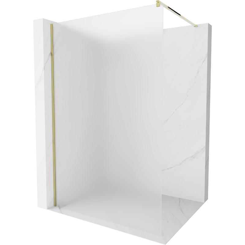 Mexen Kioto Walk-in Shower Screen 80 x 200 cm, Frosted 8 mm, Gold - 800-080-101-50-30