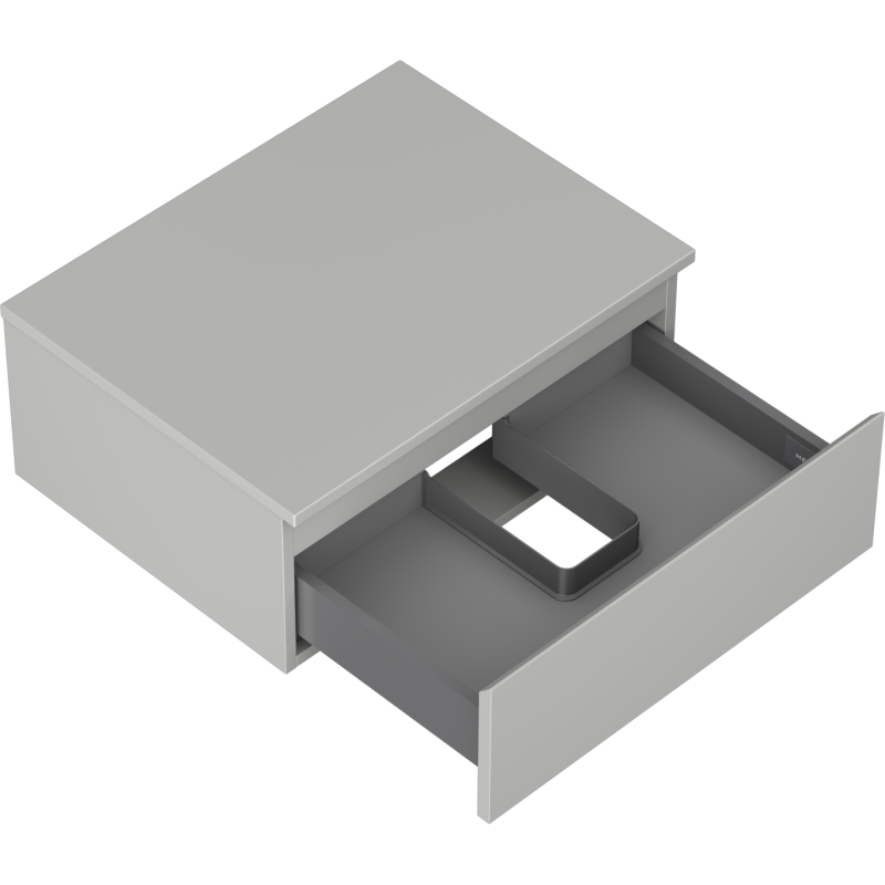 Mexen Orio 60 cm Vanity Unit with Countertop, 1 Drawer, Matte Grey - 91A10-06023-1-BFC62