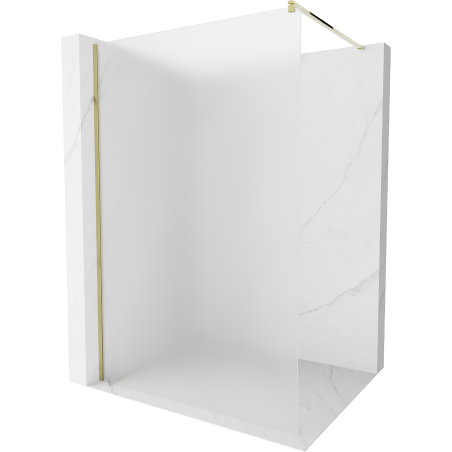 Mexen Kioto shower screen 90 x 200 cm, Frosted 8 mm, Gold - 800-090-101-50-30