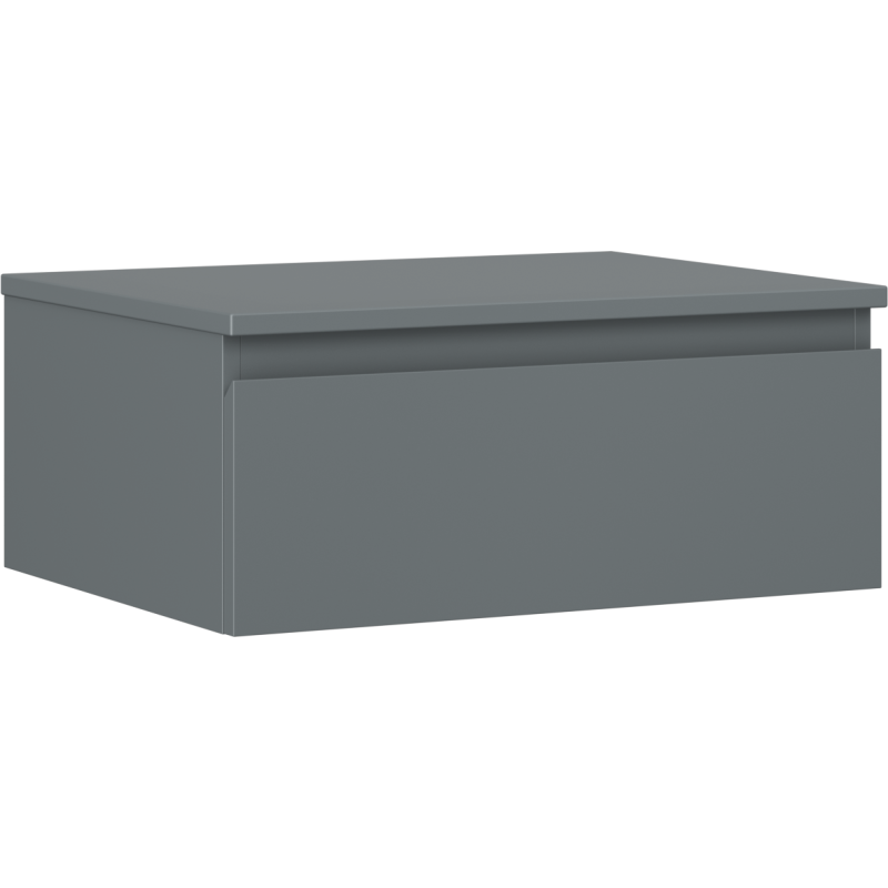 Mexen Orio bathroom cabinet with countertop 60 cm, 1 drawer, matte graphite - 91A10-06023-1-BFC66