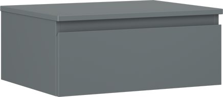 Mexen Orio bathroom cabinet with countertop 60 cm, 1 drawer, matte graphite - 91A10-06023-1-BFC66