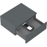 Mexen Orio bathroom cabinet with countertop 60 cm, 1 drawer, matte graphite - 91A10-06023-1-BFC66