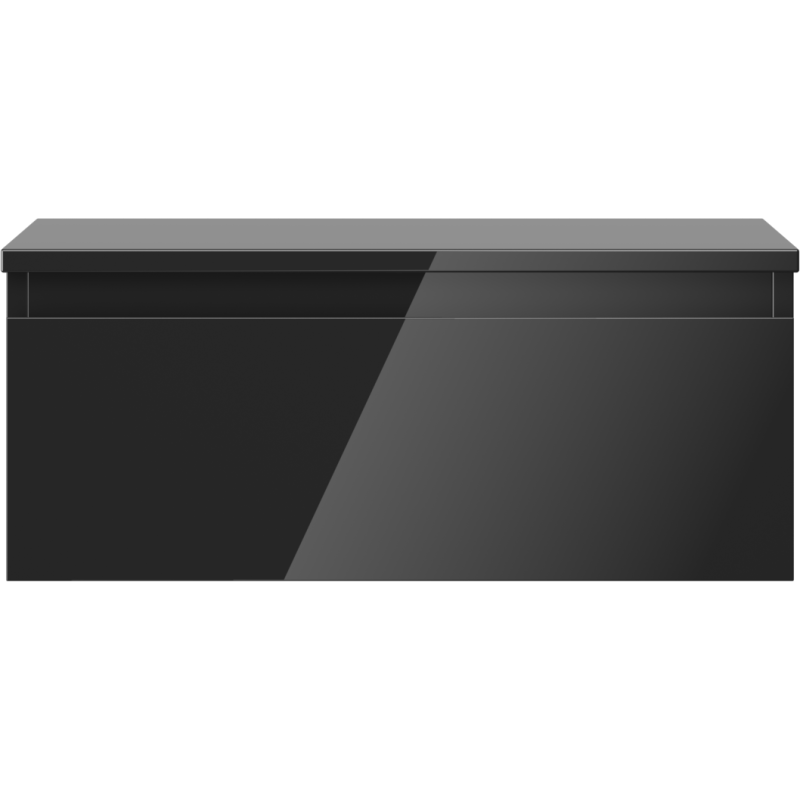 Mexen Orio bathroom cabinet for washbasin 60 cm with countertop, 1 drawer, black gloss - 91A10-06023-1-BFC70