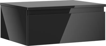 Mexen Orio bathroom cabinet for washbasin 60 cm with countertop, 1 drawer, black gloss - 91A10-06023-1-BFC70