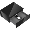 Mexen Orio bathroom cabinet under sink 60 cm with countertop, 1 drawer, black gloss - 91A10-06023-1-BFC70