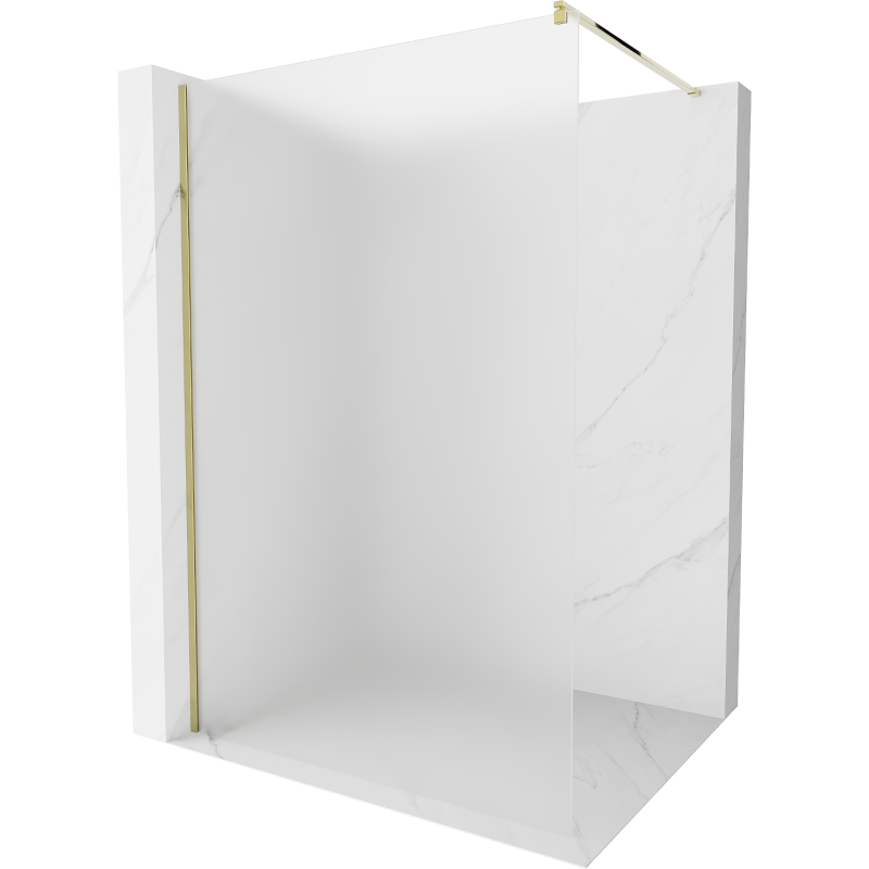 Mexen Kioto shower screen 110 x 200 cm, Frosted 8 mm, Gold - 800-110-101-50-30