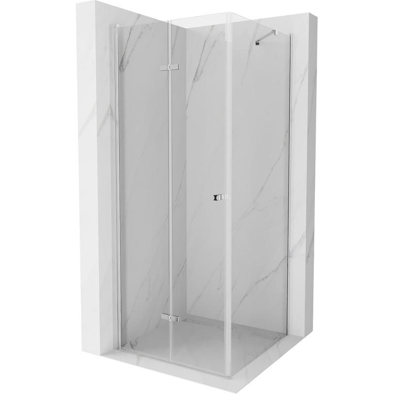 Mexen Lima folding shower enclosure 70 x 70 cm, transparent, chrome - 856-070-070-01-00