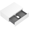Mexen Orio bathroom cabinet under the sink 70 cm with countertop, 1 drawer, white matte - 91A10-07023-1-BFC01