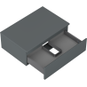 Mexen Orio bathroom cabinet under the sink 70 cm with countertop, 1 drawer, matte graphite - 91A10-07023-1-BFC66