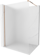 Mexen Kioto shower screen 90 x 200 cm, Frosted 8 mm, Rose gold - 800-090-101-60-30