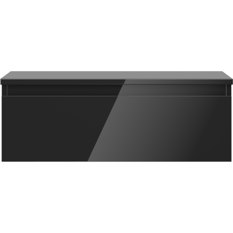 Mexen Orio bathroom cabinet for washbasin 70 cm with countertop, 1 drawer, black gloss - 91A10-07023-1-BFC70