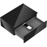 Mexen Orio bathroom cabinet 70 cm with countertop, 1 drawer, black gloss - 91A10-07023-1-BFC70