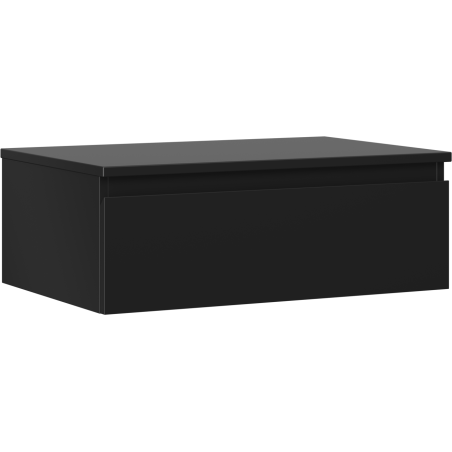 Mexen Orio bathroom vanity unit 70 cm with countertop, 1 drawer, matte black - 91A10-07023-1-BFC71