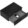 Mexen Orio bathroom vanity unit 70 cm with countertop, 1 drawer, matte black - 91A10-07023-1-BFC71