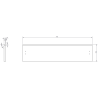 Mexen Orio bathroom vanity cabinet 80 cm with countertop, 1 drawer, white matte - 91A10-08023-1-BFC01