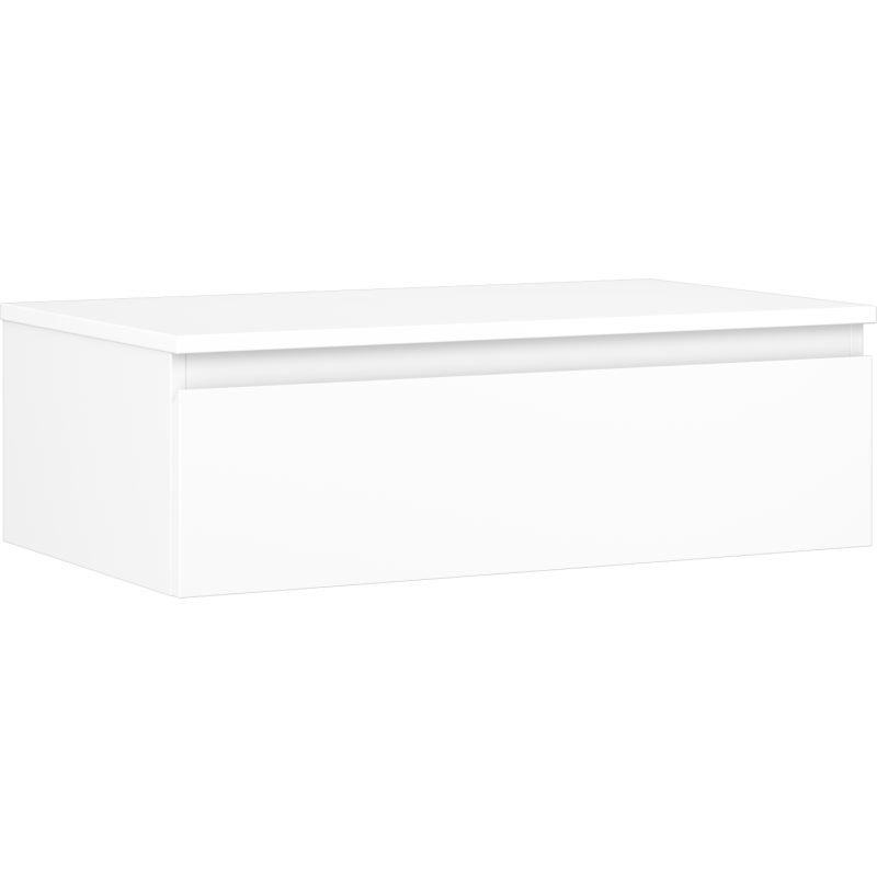 Mexen Orio bathroom cabinet under-sink 80 cm with countertop, 1 drawer, white matte - 91A10-08023-1-BFC01