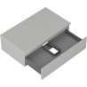 Mexen Orio bathroom cabinet under-sink 80 cm with countertop, 1 drawer, gray matte - 91A10-08023-1-BFC62