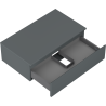 Mexen Orio bathroom cabinet for washbasin 80 cm with countertop, 1 drawer, matte graphite - 91A10-08023-1-BFC66