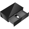 Mexen Orio bathroom cabinet under-sink 80 cm with countertop, 1 drawer, black gloss - 91A10-08023-1-BFC70