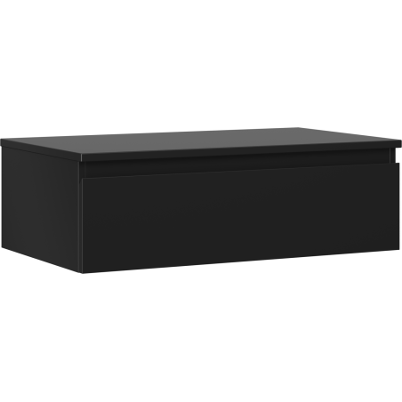 Mexen Orio bathroom cabinet for under-sink 80 cm with countertop, 1 drawer, black matt - 91A10-08023-1-BFC71