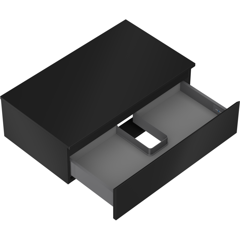 Mexen Orio bathroom cabinet for under-sink 80 cm with countertop, 1 drawer, black matt - 91A10-08023-1-BFC71