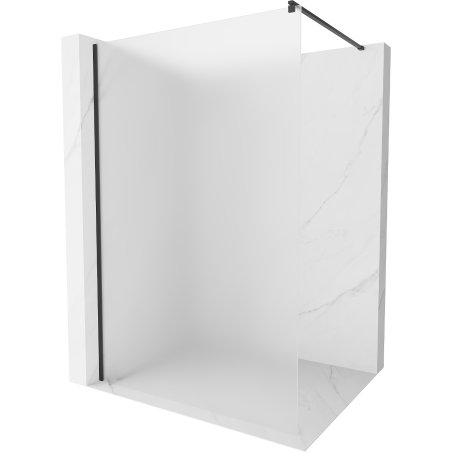 Mexen Kioto Walk-in Shower Wall 90 x 200 cm, Frosted 8 mm, Black - 800-090-101-70-30