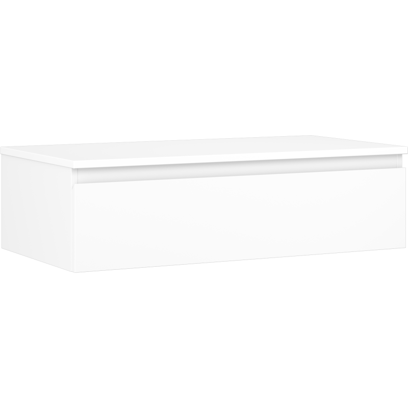 Mexen Orio 90 cm Under-Sink Bathroom Cabinet with Countertop, 1 Drawer, Matte White - 91A10-09023-1-BFC01