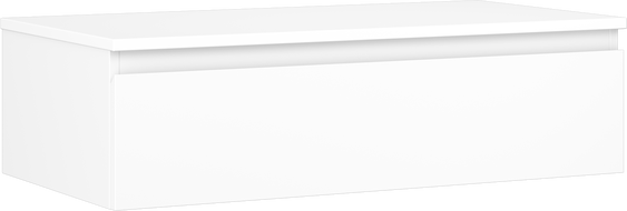 Mexen Orio 90 cm Under-Sink Bathroom Cabinet with Countertop, 1 Drawer, Matte White - 91A10-09023-1-BFC01