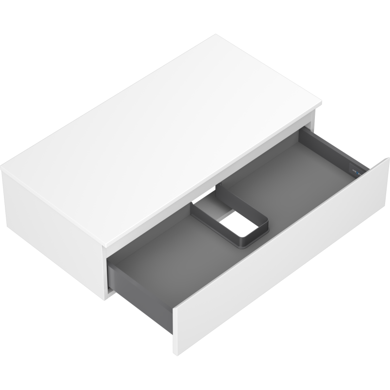 Mexen Orio 90 cm Under-Sink Bathroom Cabinet with Countertop, 1 Drawer, Matte White - 91A10-09023-1-BFC01
