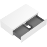 Mexen Orio bathroom cabinet for washbasin 90 cm with countertop, 1 drawer, matte white - 91A10-09023-1-BFC01