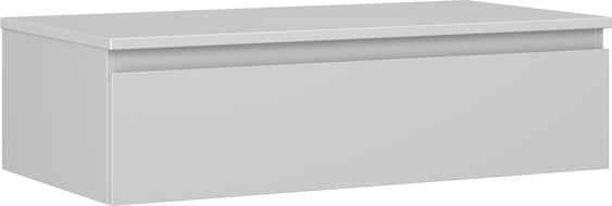 Mexen Orio bathroom cabinet under sink 90 cm with countertop, 1 drawer, gray matte - 91A10-09023-1-BFC62