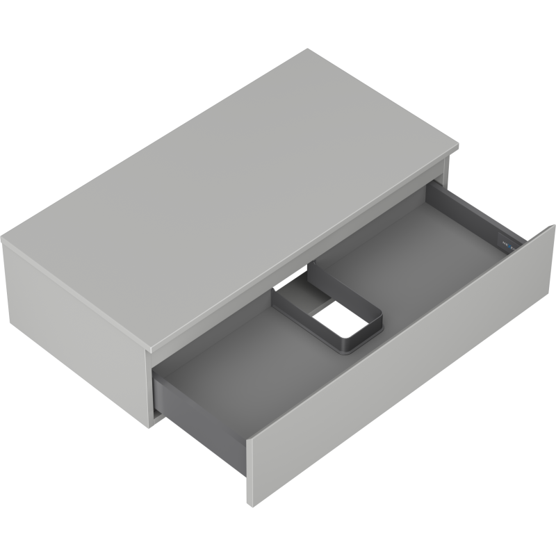 Mexen Orio bathroom cabinet under washbasin 90 cm with countertop, 1 drawer, grey matte - 91A10-09023-1-BFC62