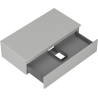 Mexen Orio bathroom cabinet under sink 90 cm with countertop, 1 drawer, gray matte - 91A10-09023-1-BFC62