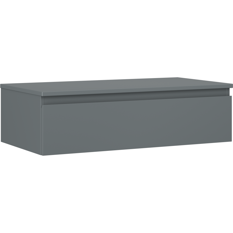 Mexen Orio 90 cm Under-Sink Bathroom Cabinet with Countertop, 1 Drawer, Matte Graphite - 91A10-09023-1-BFC66