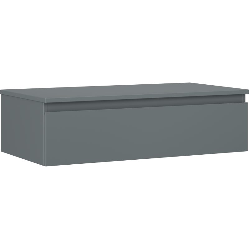 Mexen Orio bathroom cabinet under sink 90 cm with countertop, 1 drawer, matte graphite - 91A10-09023-1-BFC66