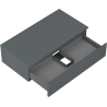 Mexen Orio bathroom cabinet under sink 90 cm with countertop, 1 drawer, matte graphite - 91A10-09023-1-BFC66