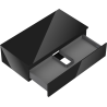 Mexen Orio bathroom cabinet under-sink 90 cm with countertop, 1 drawer, black gloss - 91A10-09023-1-BFC70