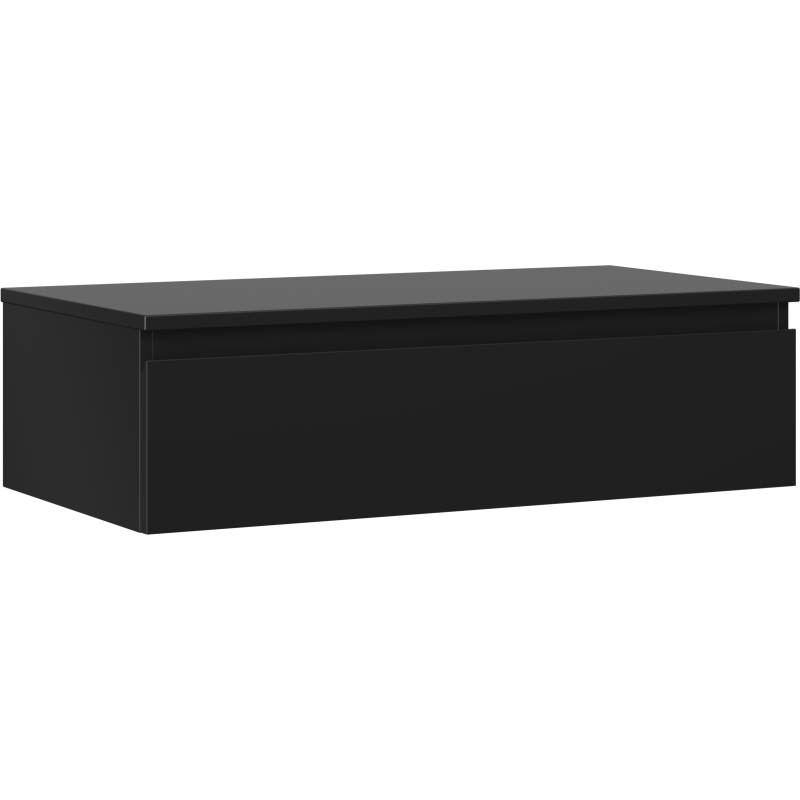 Mexen Orio bathroom cabinet 90 cm with countertop, 1 drawer, matte black - 91A10-09023-1-BFC71
