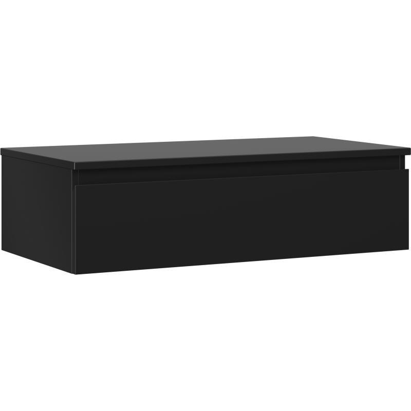 Mexen Orio bathroom cabinet under the sink 90 cm with countertop, 1 drawer, black matte - 91A10-09023-1-BFC71