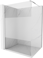 Mexen Kioto Walk-in Shower Wall 70 x 200 cm, Transparent/Frosted 8 mm, Chrome - 800-070-101-01-35